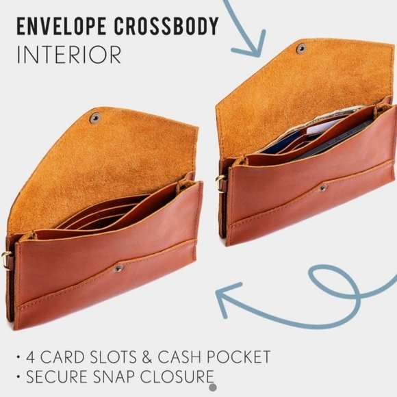 Portland Leather Goods Envelope Convertible Crossbody Cucumber - Picture 14 of 15